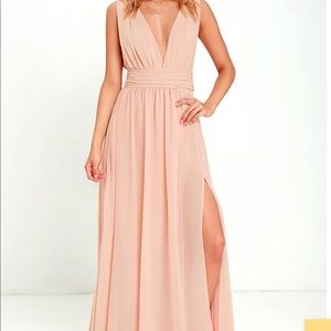 LuLu’s Heavenly Hues Blush Maxi Dress